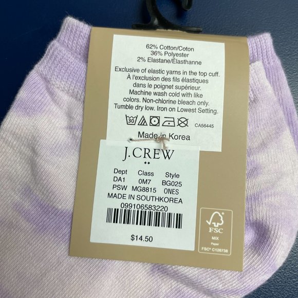NWT J.Crew Factory Purple Swirl Ankle Socks - Picture 5 of 5
